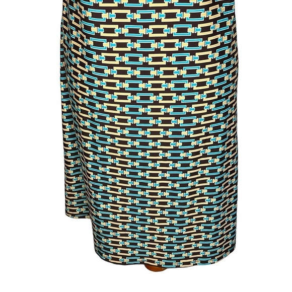 Jude Connally Beth Linked Chain Sleeveless Sheath Dress L Multicolor Flattering - Picture 6 of 13